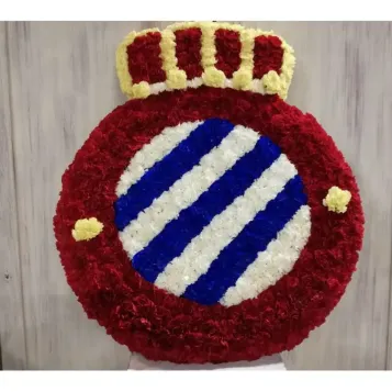 Comprar Plafón funerario del escudo del RCD Español en Barcelona | Plafones, cruces y corazones