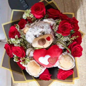 Compra Ram de Roses amb Peluix a Barcelona | Flors amb Peluix