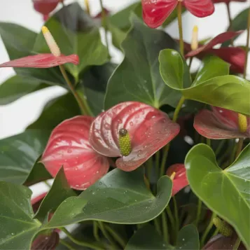 Compra Composició de planta d'anthurium en tarrina a Barcelona | Plantes d'Interior