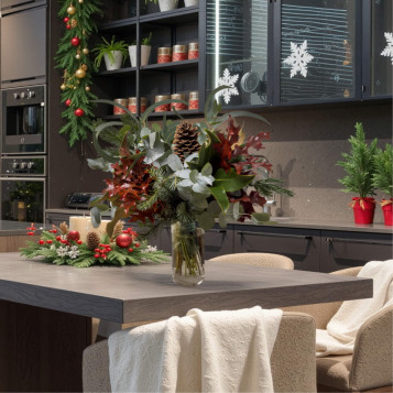 Minijarrón verdes navideños | Detalle natural y festivo