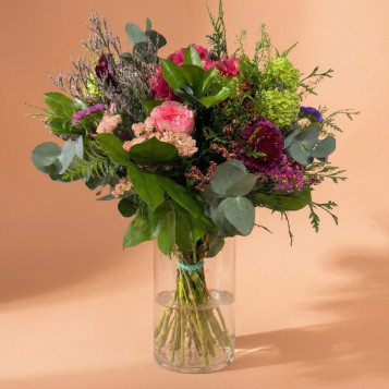 Ramo Miriam | Bouquet Elegante con Hortensia y Rosas Fucsia | Flores Navarro Barcelona