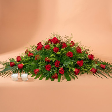 Comprar Cojín de Rosas en Barcelona | Flores para Difuntos