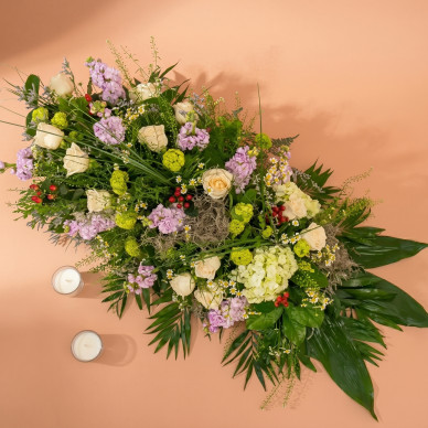 Comprar Ramo Funerario Aire Romántico en Barcelona | Flores para Funeral