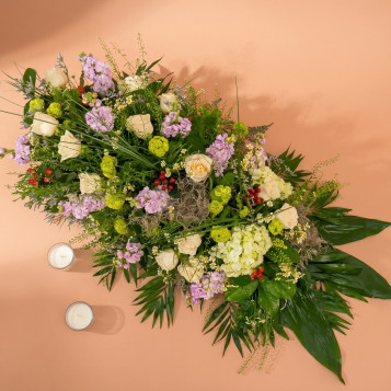 Comprar Ramo Funerario Aire Romántico en Barcelona | Flores para Funeral