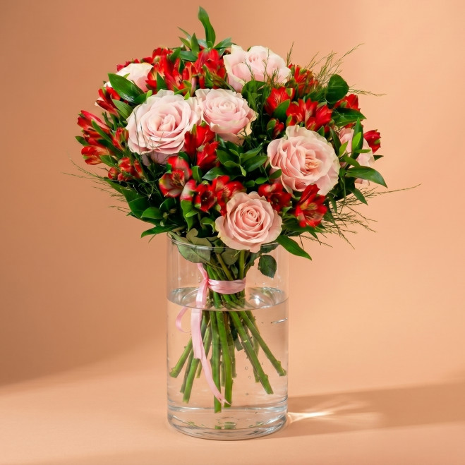 Comprar Ramo de Rosas y Alstromelia en Barcelona | Flores