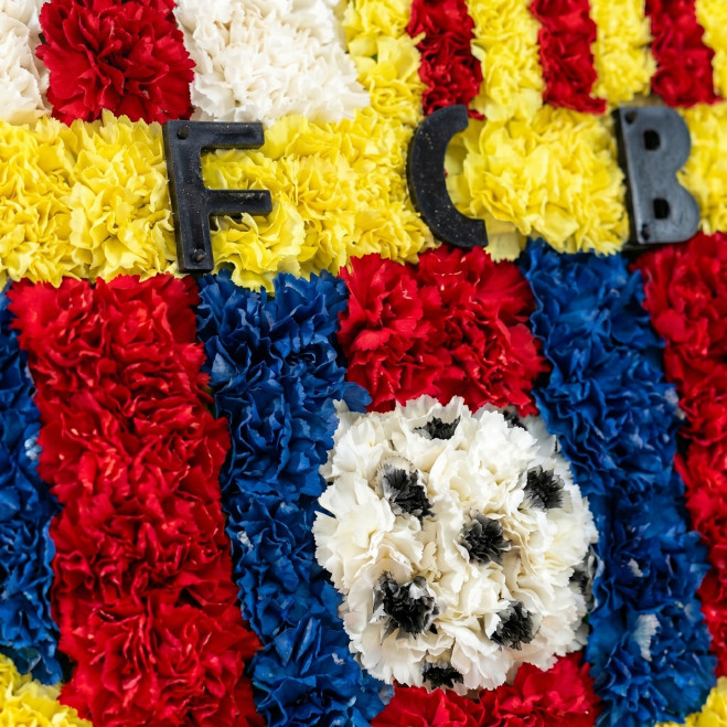 Comprar Plafón Funerario del Escudo del Barça en Barcelona | Flores para Difuntos