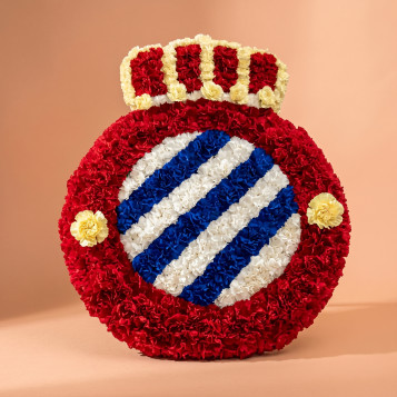 Comprar Plafón funerario del escudo del RCD Español en Barcelona | Plafones, cruces y corazones