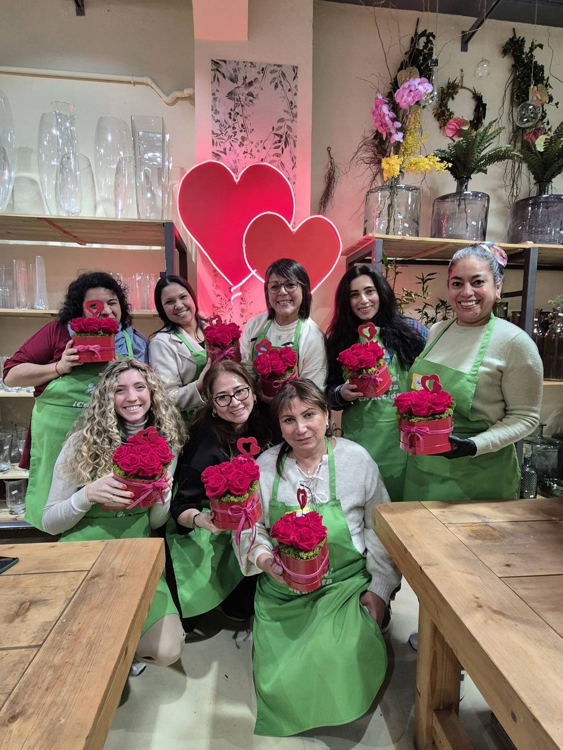 Así fue nuestro Taller floral de San Valentín en Barcelona